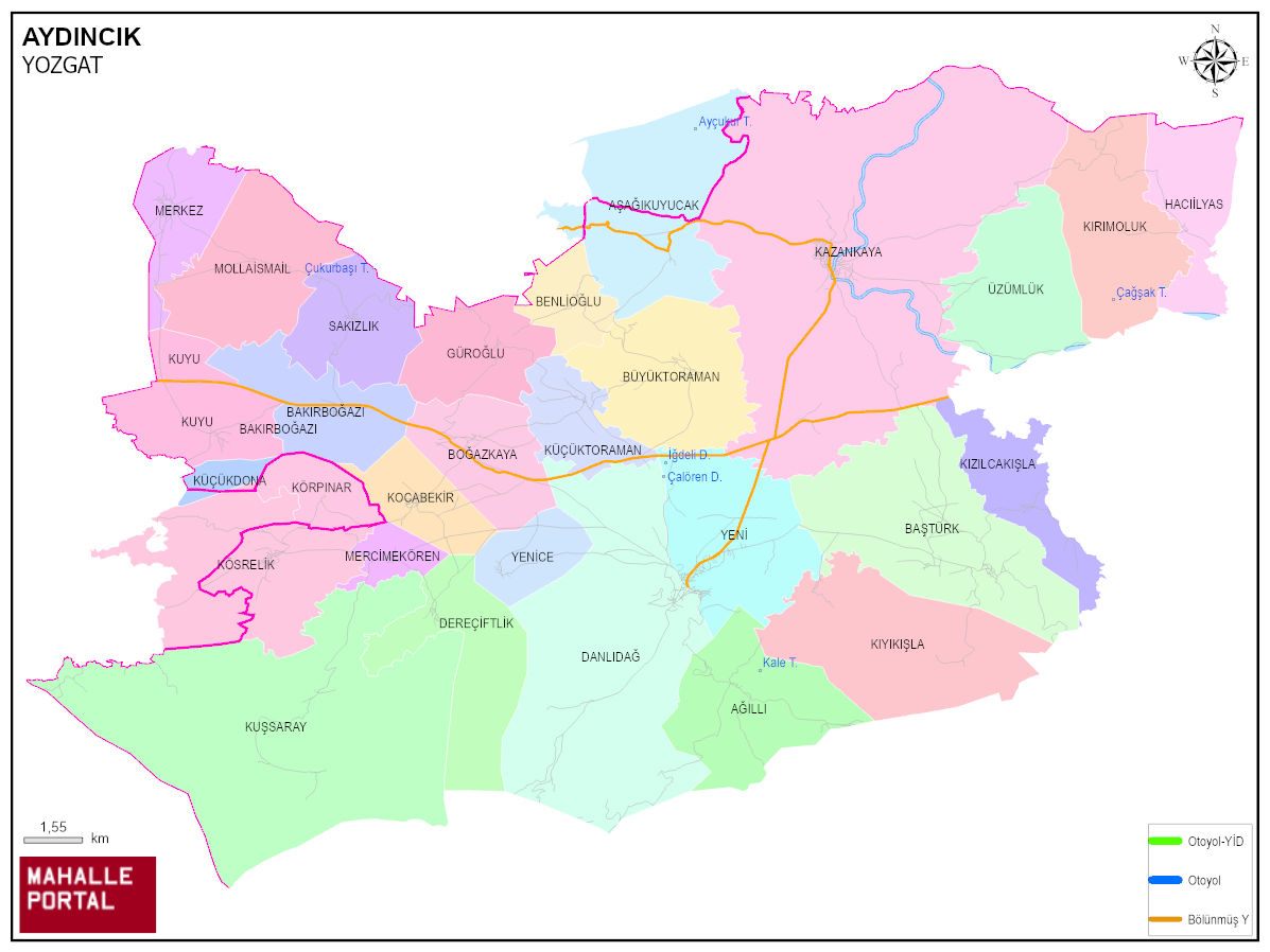 AYDINCIK Mahalle Köy Haritası | İlçe Mahalleleri ve Köy Sınırları