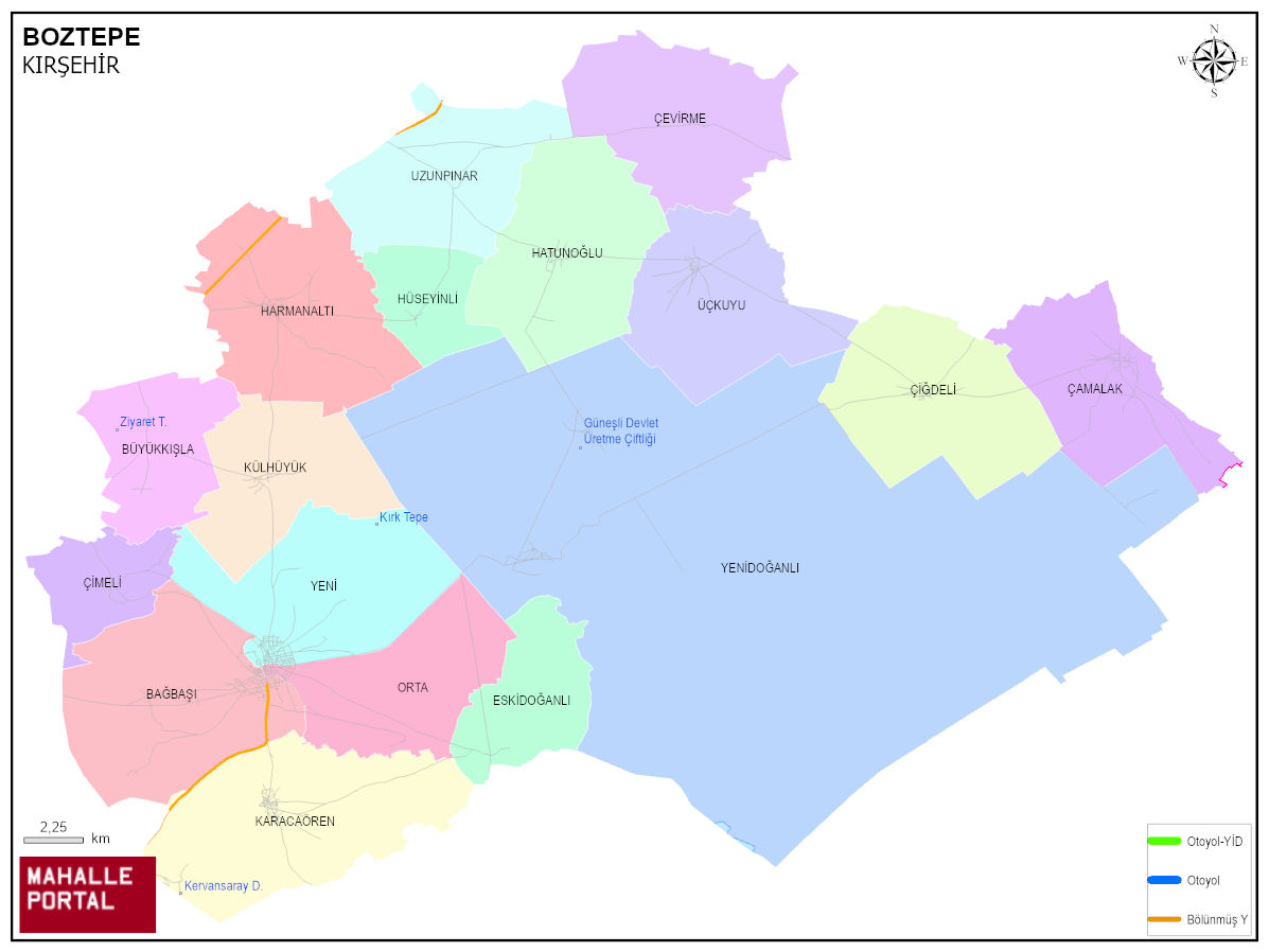 BOZTEPE Mahalle Köy Haritası | İlçe Mahalleleri ve Köy Sınırları