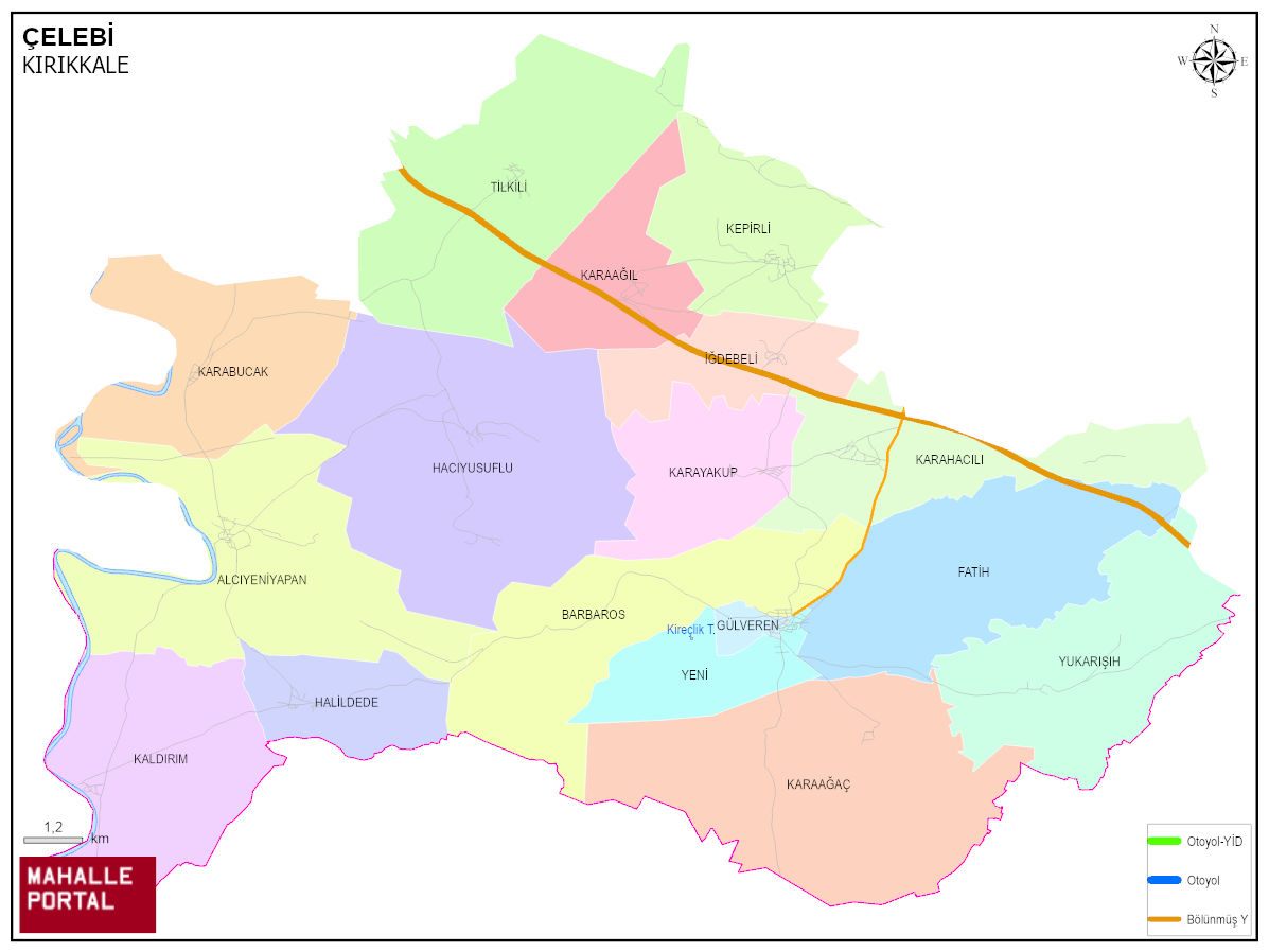 ÇELEBİ Mahalle Köy Haritası | İlçedeki Tüm Mahalle ve Köyler