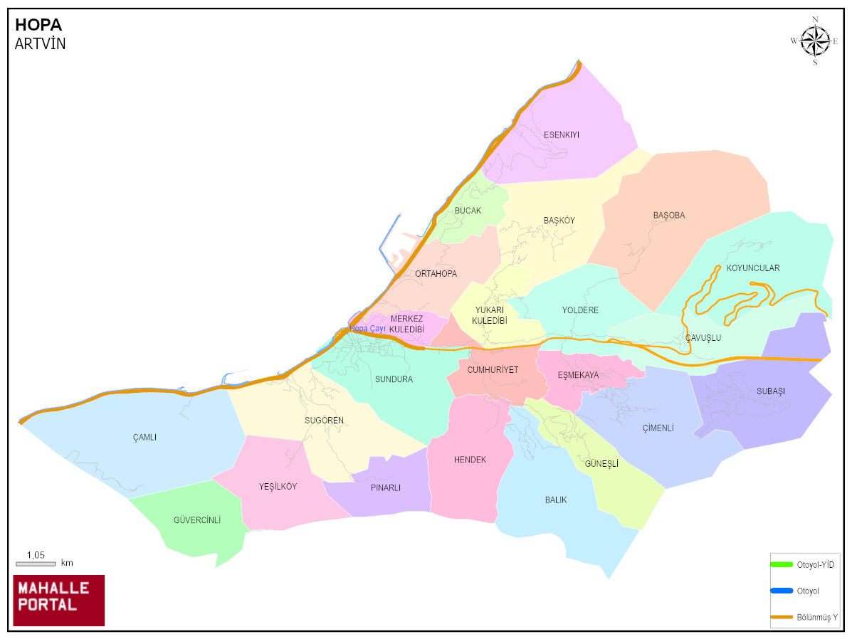 HOPA Mahalle Köy Haritası