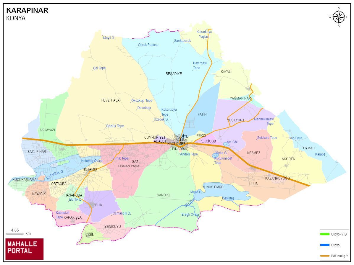 KARAPINAR Mahalle Köy Haritası