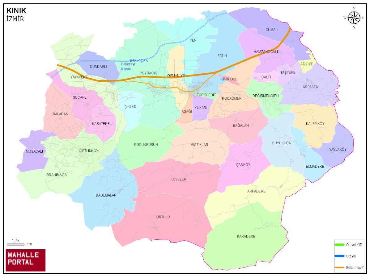KINIK Mahalle Köy Haritası