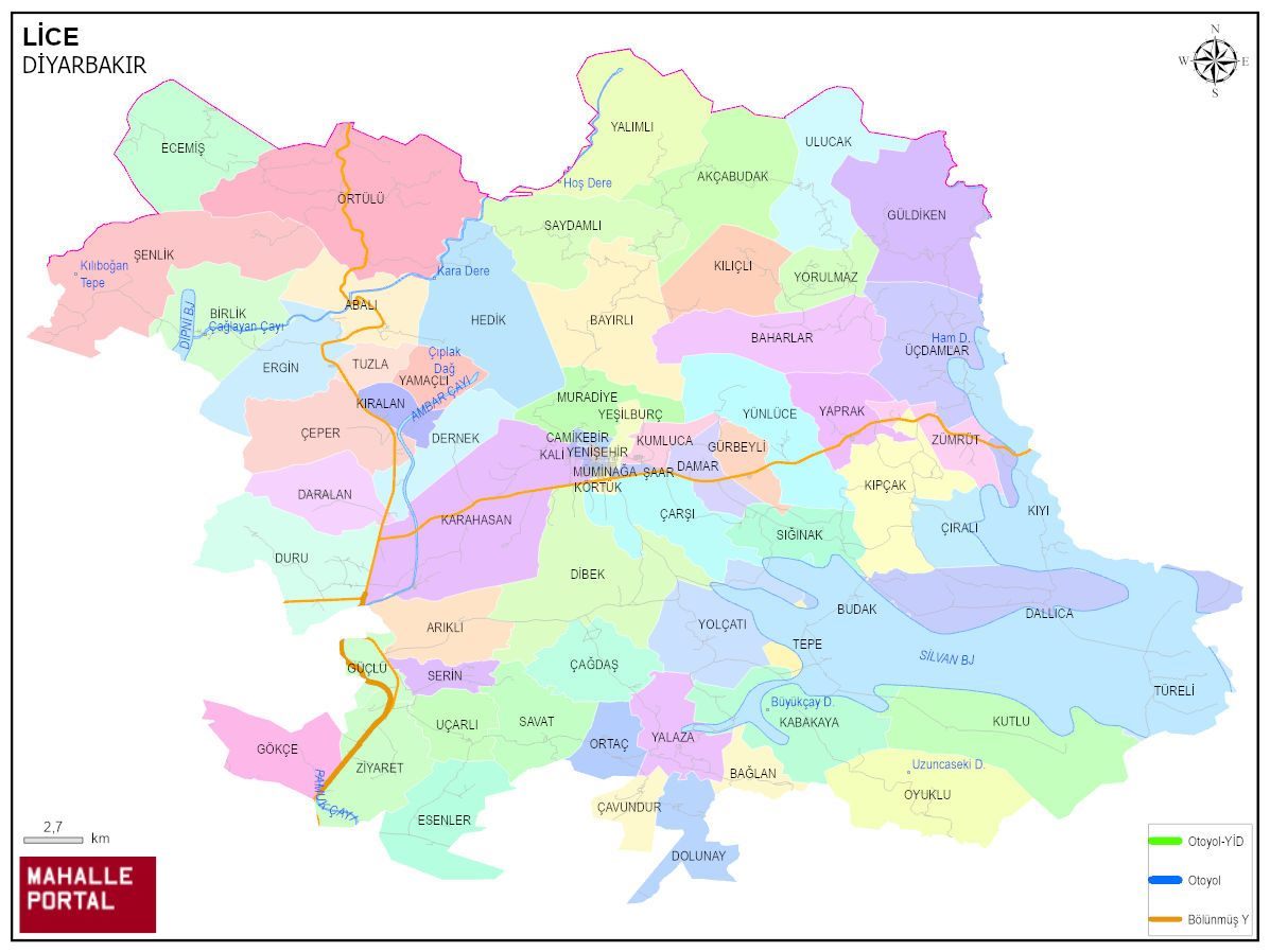 LİCE Mahalle Köy Haritası