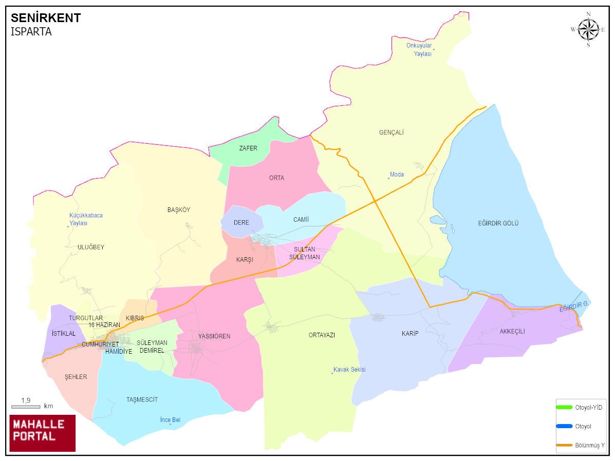 SENİRKENT Mahalle Köy Haritası | İlçedeki Tüm Mahalle ve Köyler