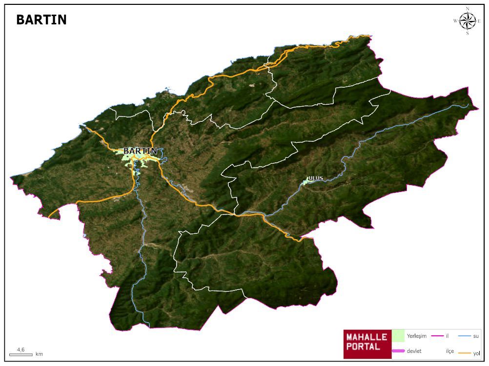 BARTIN Fiziki Haritası