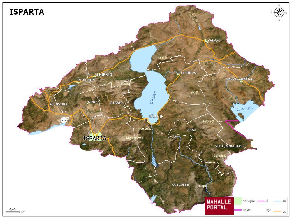 ISPARTA Fiziki Haritası