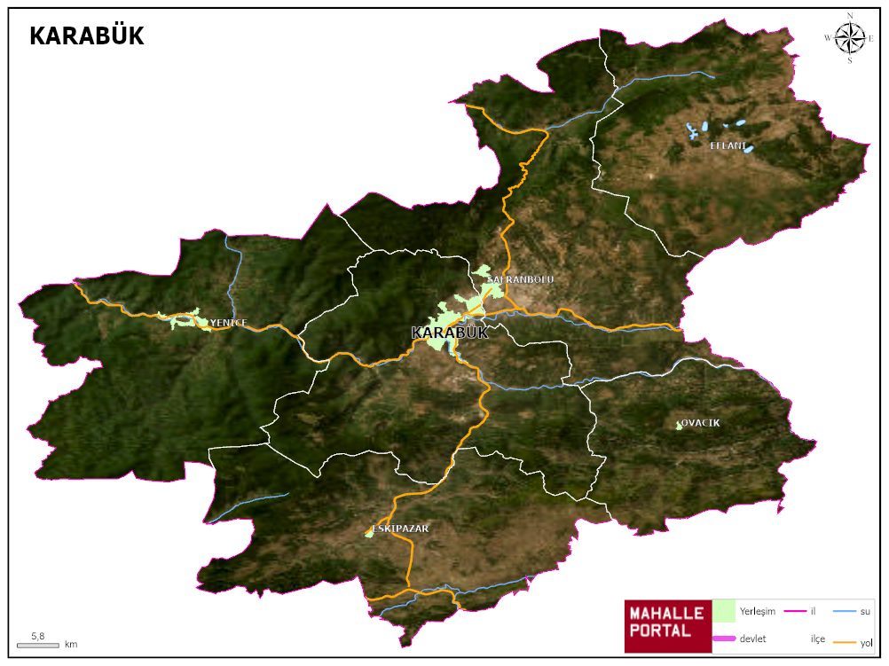 KARABÜK Fiziki Haritası