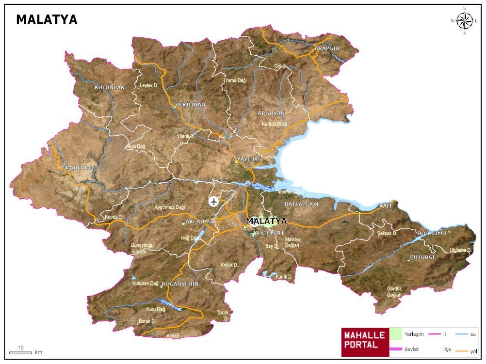 MALATYA Fiziki Haritası