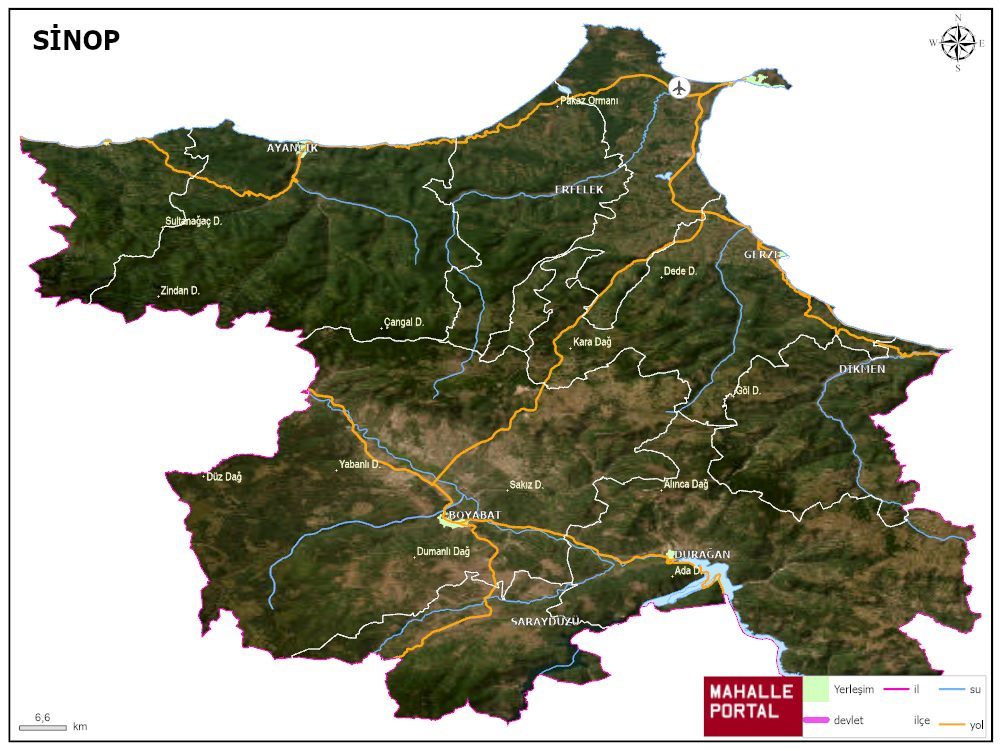 SİNOP Fiziki Haritası