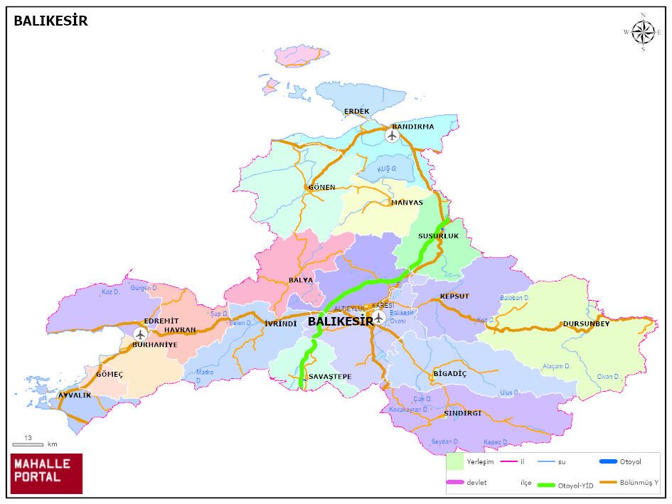 BALIKESİR Siyasi Haritası