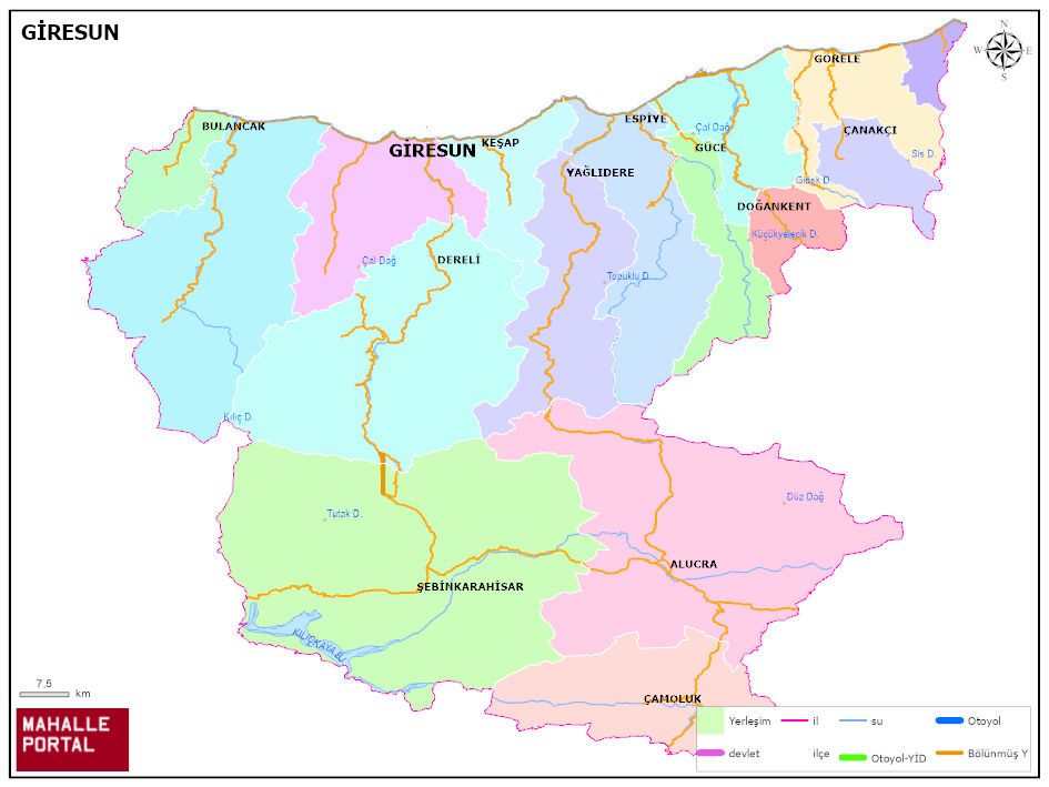 GİRESUN Siyasi Haritası
