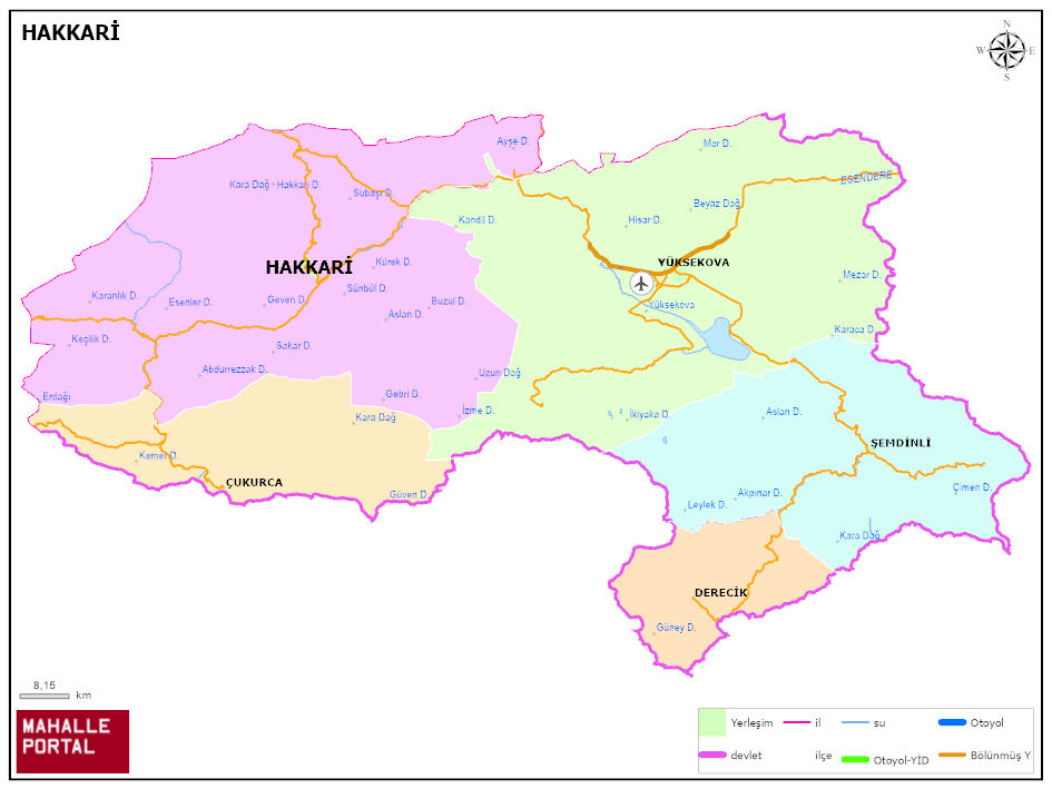 HAKKARİ Siyasi Haritası