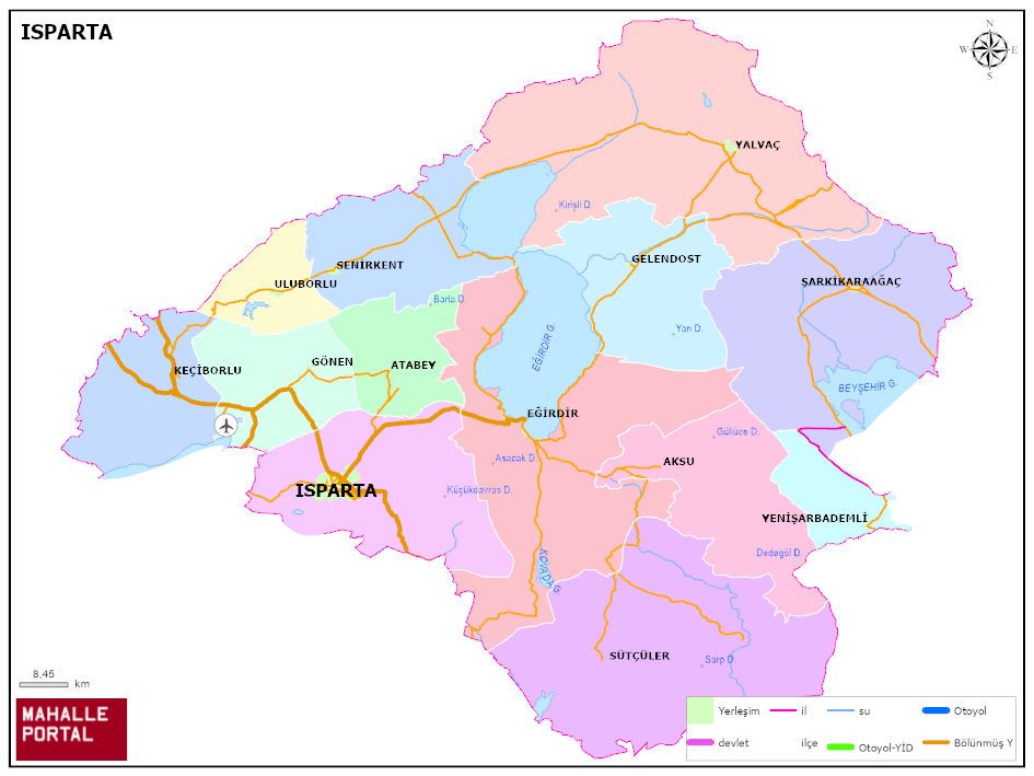 ISPARTA Siyasi Haritası