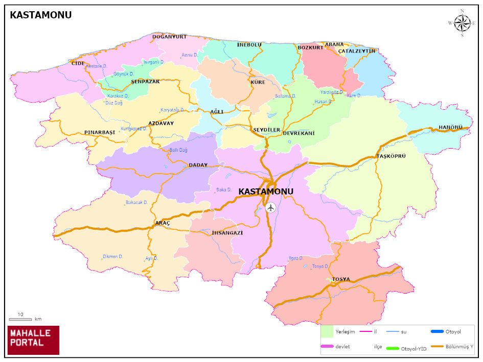 KASTAMONU Siyasi Haritası