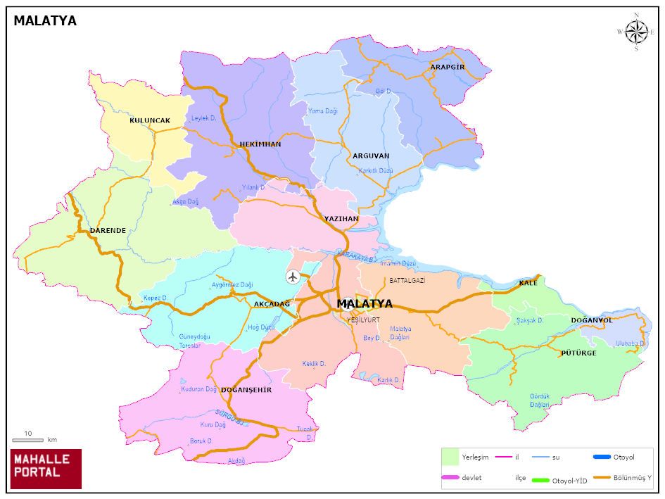 MALATYA Siyasi Haritası