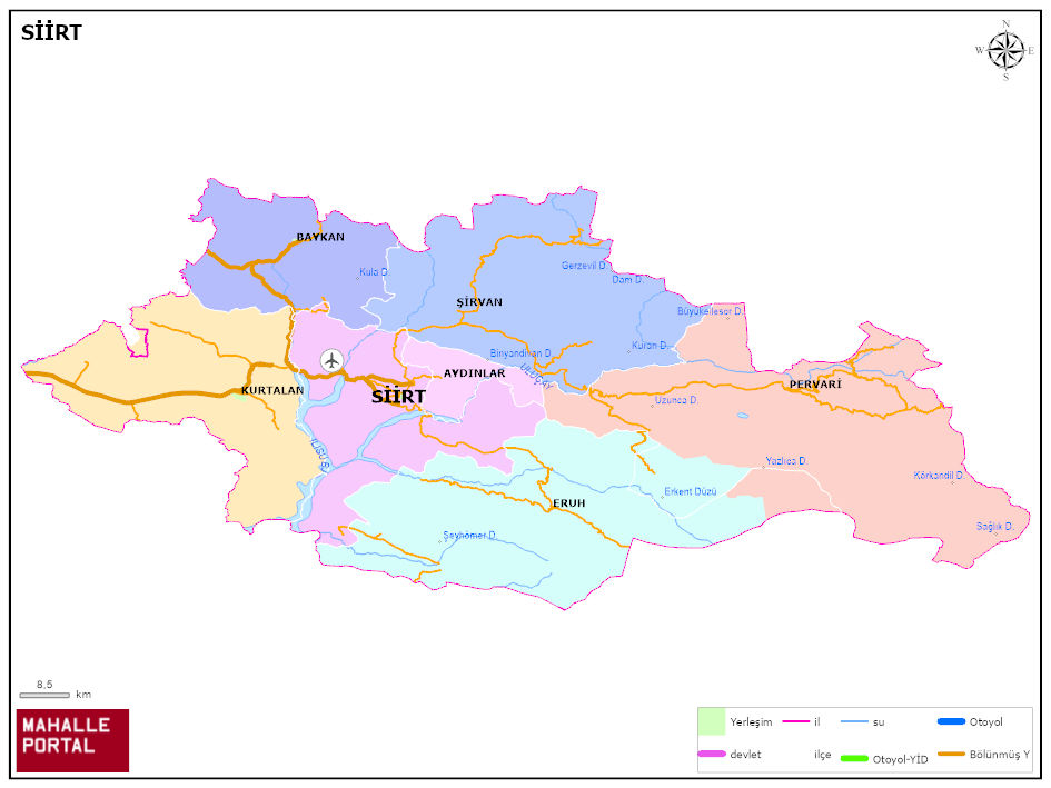 SİİRT Siyasi Haritası