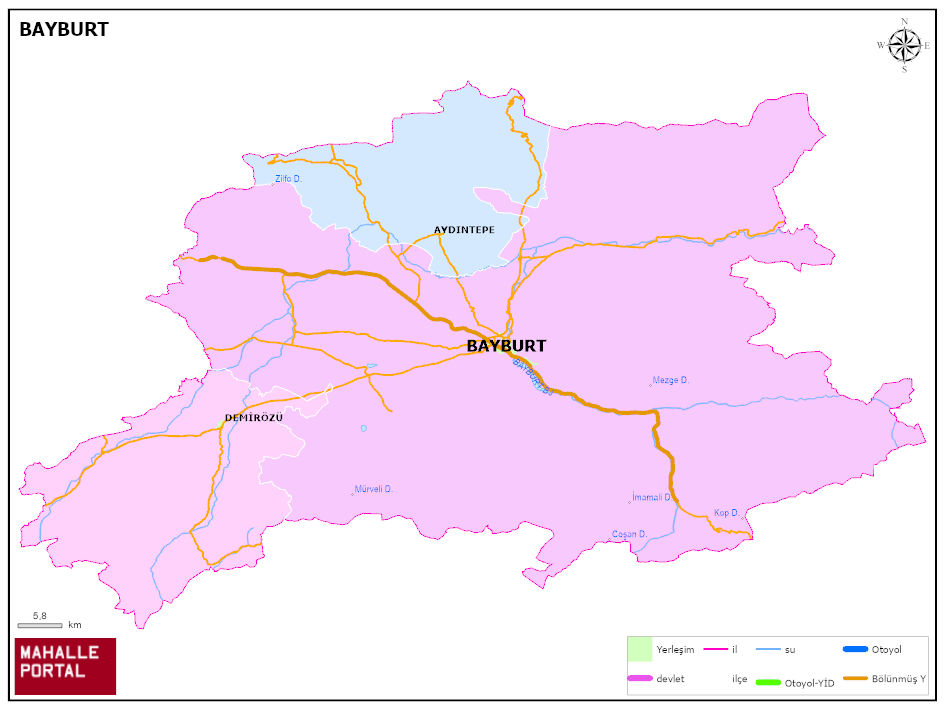 BAYBURT Siyasi Haritası