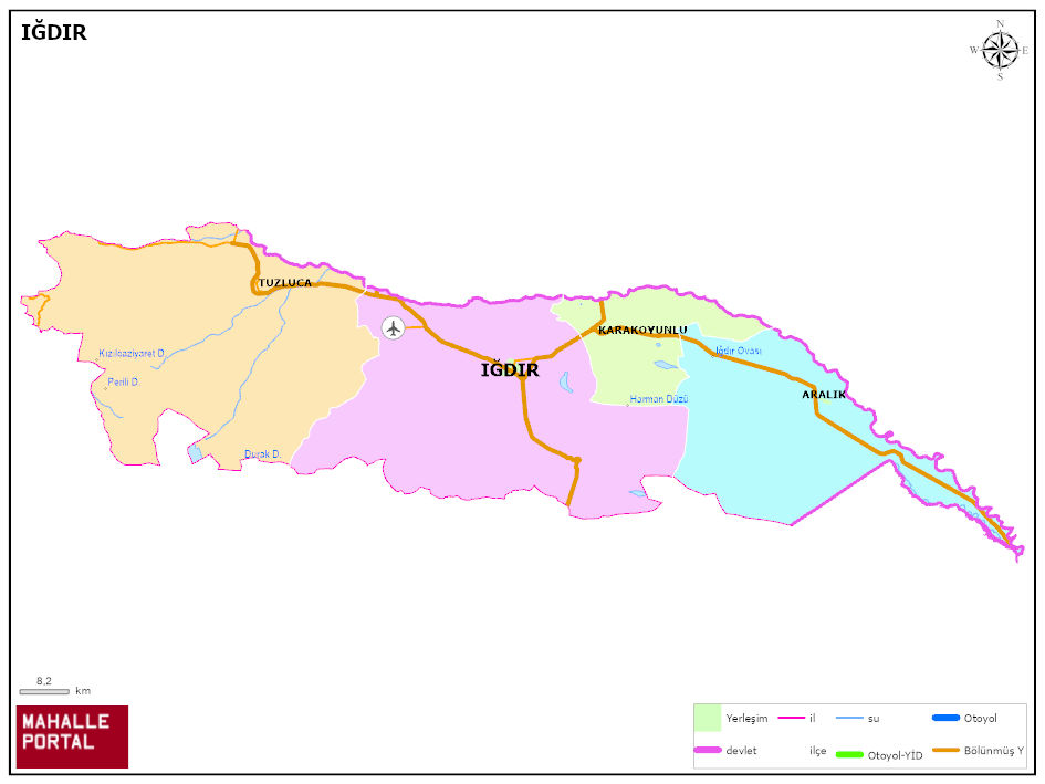 IĞDIR Siyasi Haritası