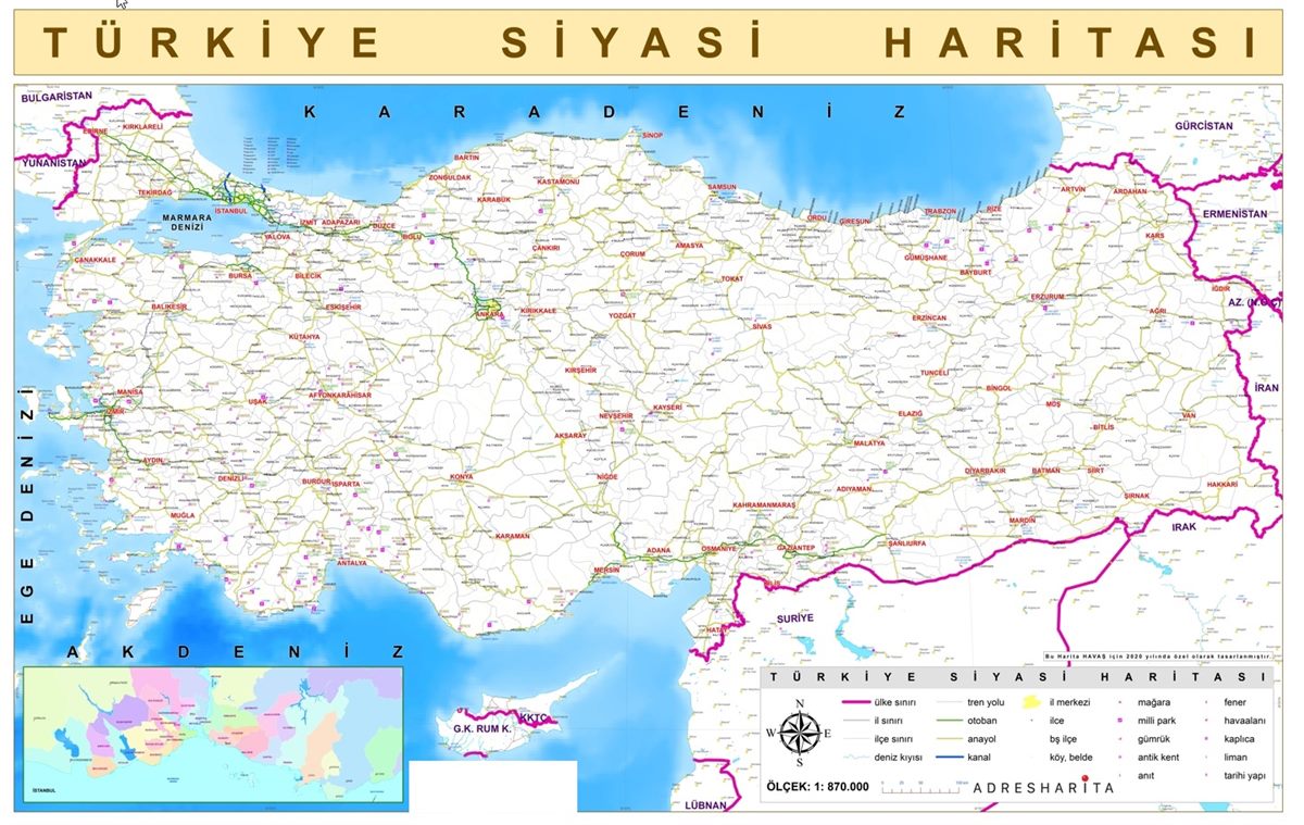 Türkiye Haritası Sade