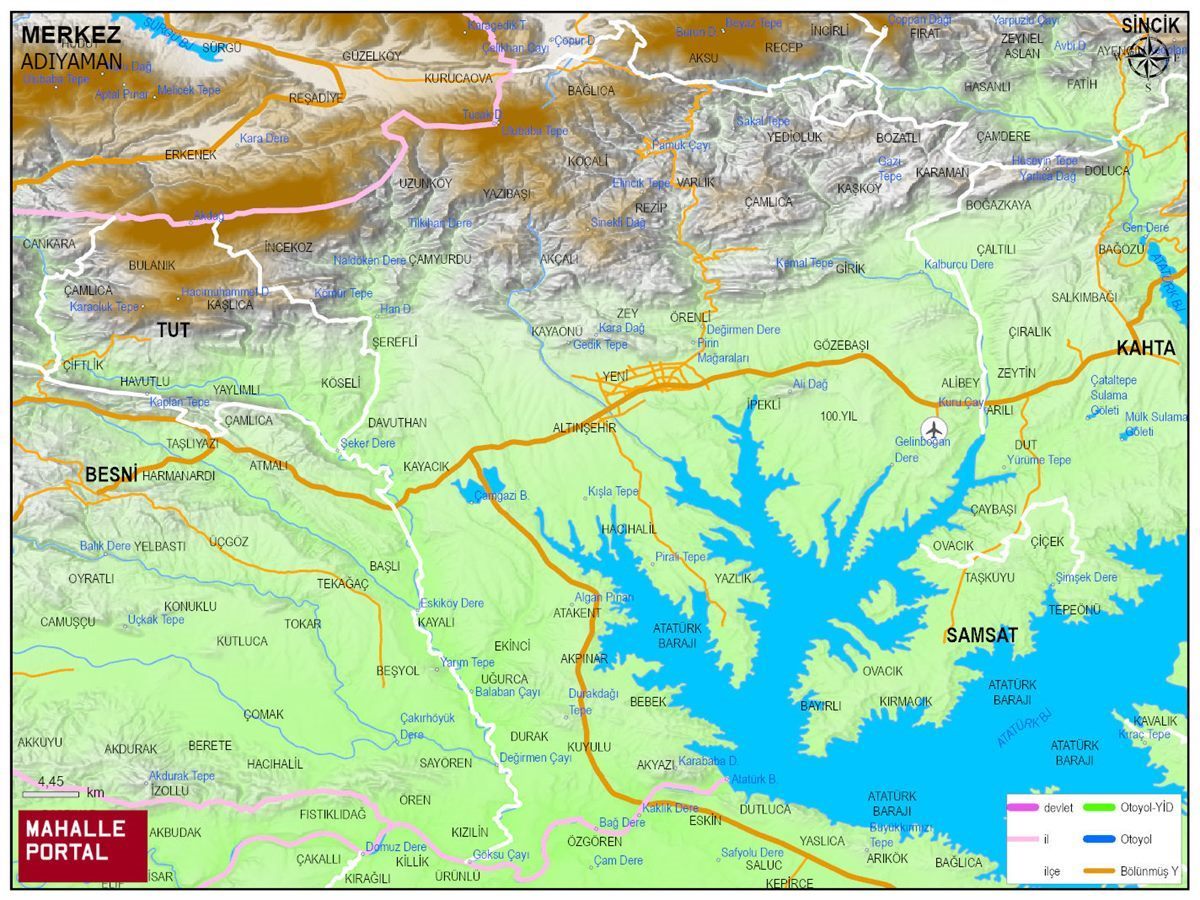MERKEZ Fiziki Haritası | Yükselti ve Doğa Özellikleri