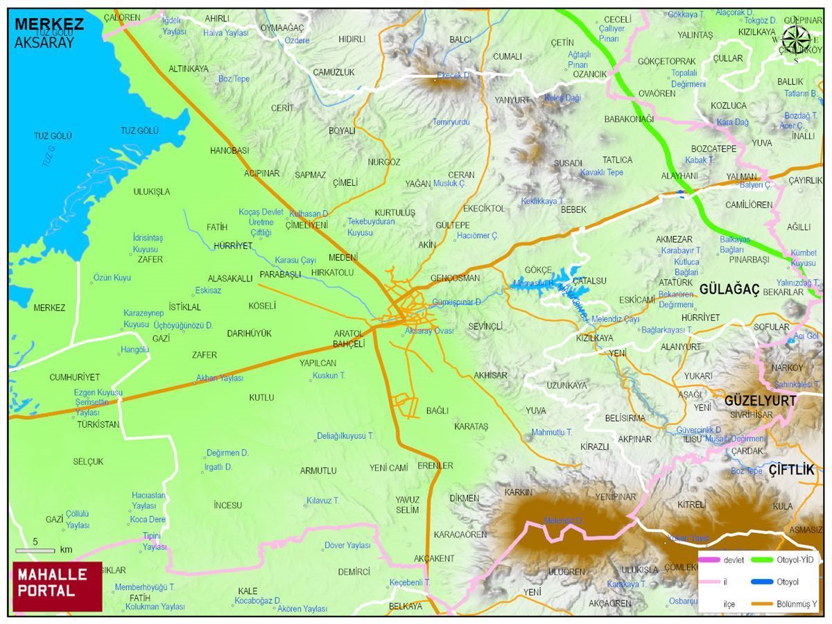 MERKEZ Fiziki Haritası | Yükselti ve Doğa Özellikleri