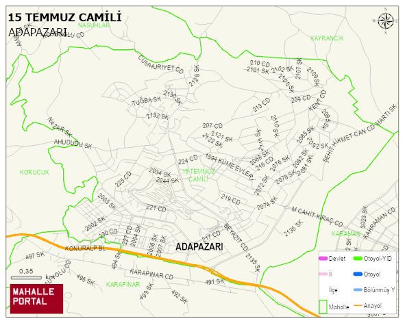 15 TEMMUZ CAMİLİ Mahallesi Haritası | Uydu Görüntüsü ve Harita Detayları