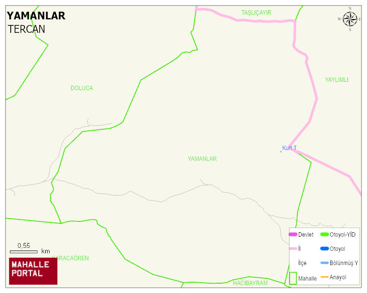 YAMANLAR Köyü Haritası | Uydu Görüntüsü ve Harita Detayları