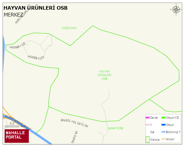 HAYVAN ÜRÜNLERİ OSB Mahallesi Haritası | Yükselti ve Doğa Özellikleri