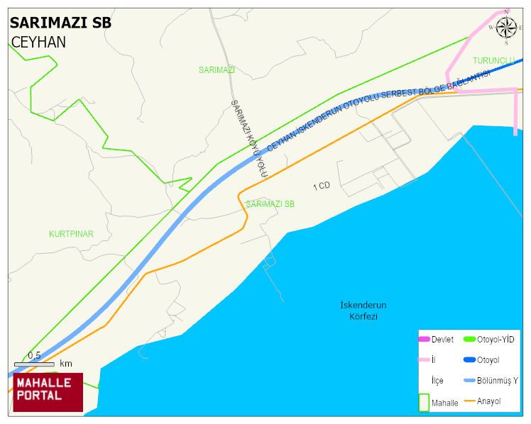 SARIMAZI SB Mahallesi Haritası | İnteraktif Köy ve Mahalle Sınırları