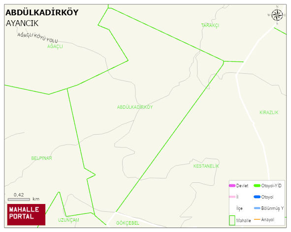 ABDÜLKADİRKÖY Köyü Haritası | Mahalle ve Köy Sınırı