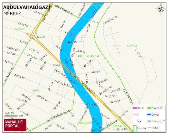 ABDULVAHABİGAZİ Mahallesi Haritası | Güncel Mahalle ve Köy Haritası
