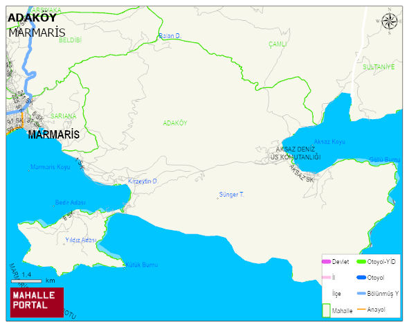 ADAKÖY Mahallesi Haritası | Güncel Mahalle ve Köy Haritası