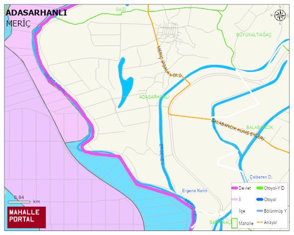 ADASARHANLI Köyü Haritası | Mahalle ve Köy Sınırı