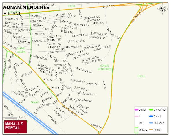 ADNAN MENDERES Mahallesi Haritası | İnteraktif Köy ve Mahalle Sınırları