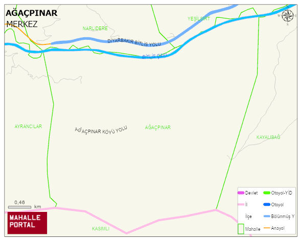 AĞAÇPINAR Köyü Haritası | Sayısal Bölge Görünümü