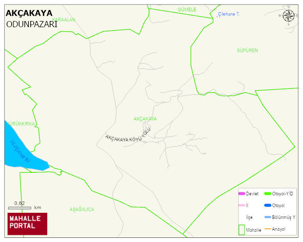 AKÇAKAYA Mahallesi Haritası | Dağlar, Ovalar ve Akarsu Bilgileri