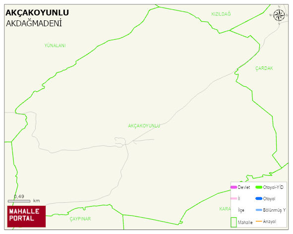 AKÇAKOYUNLU Köyü Haritası | Yükselti ve Doğa Özellikleri