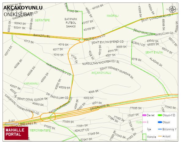 AKÇAKOYUNLU Mahallesi Haritası | Mahalle Sokak Haritası