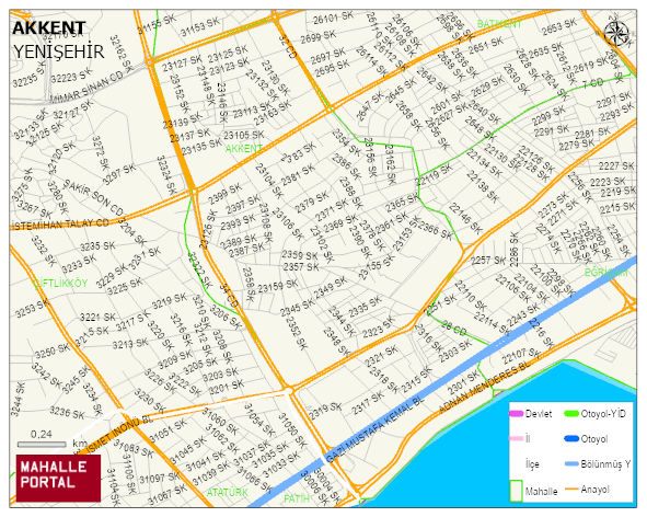 AKKENT Mahallesi Haritası | İnteraktif Köy ve Mahalle Sınırları