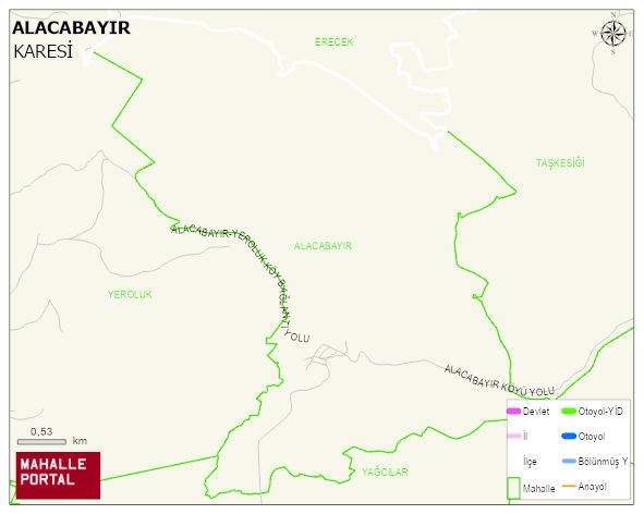 ALACABAYIR Mahallesi Haritası | Güncel Mahalle ve Köy Haritası