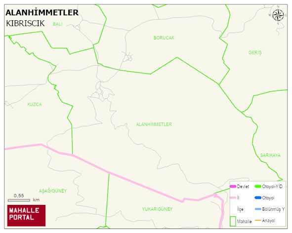 ALANHİMMETLER Köyü Haritası | Güncel Mahalle ve Köy Haritası