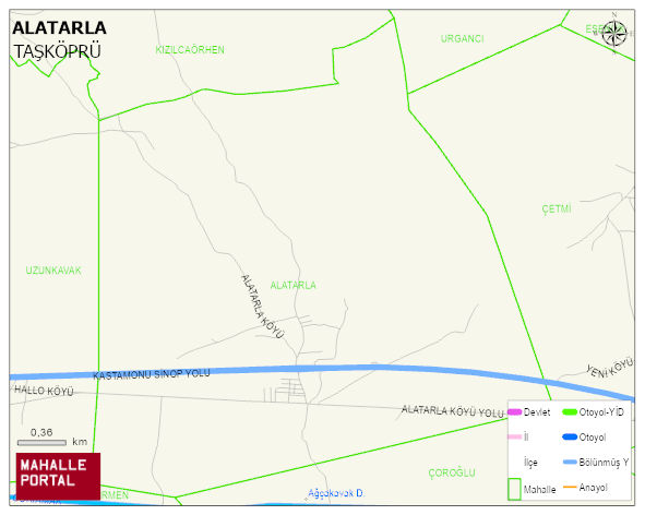 ALATARLA Köyü Haritası | Mahalle Sokak Haritası