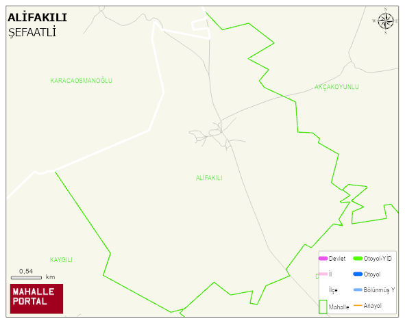 ALİFAKILI Köyü Haritası | Mahalle Sokak Haritası
