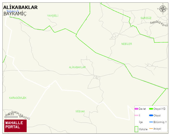 ALİKABAKLAR Köyü Haritası | Mahalle Sokak Haritası