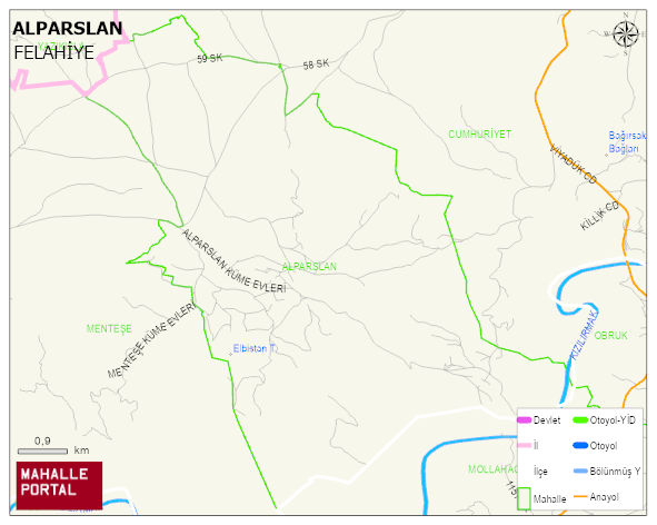 ALPARSLAN Mahallesi Haritası | Dağlar, Ovalar ve Akarsu Bilgileri