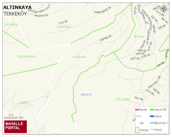 ALTINKAYA Mahallesi Haritası | Güncel Mahalle ve Köy Haritası