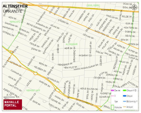 ALTINŞEHİR Mahallesi Haritası | İnteraktif Köy ve Mahalle Sınırları