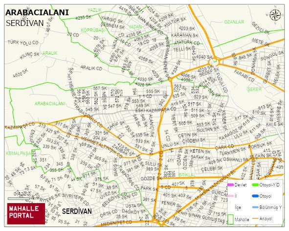 ARABACIALANI Mahallesi Haritası | Uydu Görüntüsü ve Harita Detayları