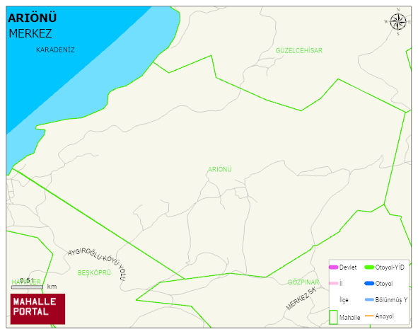ARIÖNÜ Köyü Haritası | İnteraktif Köy ve Mahalle Sınırları