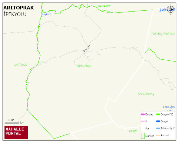 ARITOPRAK Mahallesi Haritası | Detaylı Köy ve Mahalle Görünümü